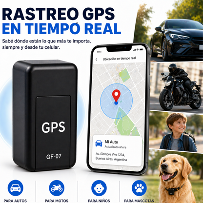 Mini GPS Magnético GF-07 - Rastreo en Tiempo Real 24/7