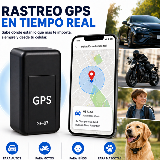 Mini GPS Magnético GF-07 - Rastreo en Tiempo Real 24/7