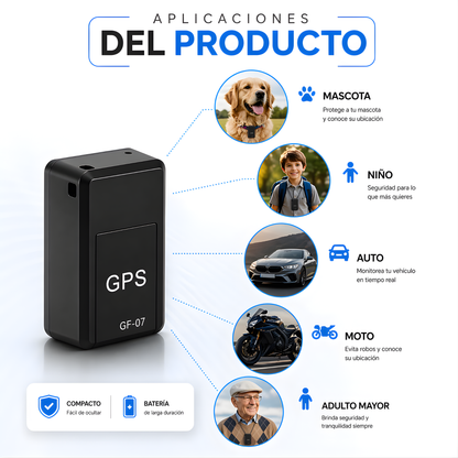 Mini GPS Magnético GF-07 - Rastreo en Tiempo Real 24/7